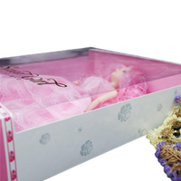Boîte d'emballage personnalisable pour poupées de vente au détail, boîte d'emballage en papier avec logo personnalisé, boîtes cadeaux pour poupées costumées avec fenêtre en PVC pour poupées de 14 pouces