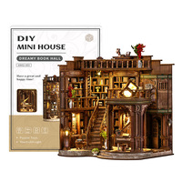 Casa de Madera DIY, Modelo Arquitectónico Retro de Estilo Europeo, Casa en Miniatura Hecha a Mano, Juguete Creativo de Regalo
