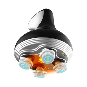 En Existencia, Masajeador Eléctrico Inteligente para el Cuero Cabelludo y el Cuello, Recargable, Portátil, con Luz Roja, Vibración, Silicona+ABS - Product Image 4