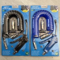 Air Spray Gun Inflating Pneumatic Tools Kits with Tyre Pressure Gauge Air Hose Air Nozzles Dust Blowing Gun