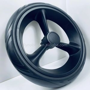 10 Zoll Einkaufswagen-Rad Kunststoff-Speichenrad mit EVA-Reifen REACH ROHS Zertifiziert für Einkaufswagen - Product Image 4