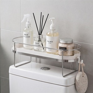 Multifunctional Modern Zinc Alloy Corner Shelf Above Bathroom Toilet Rear <b>Gap</b> Storage Rack - Product Image 4