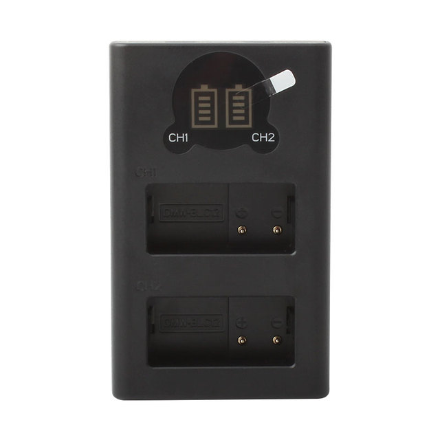 BLC12 LCD Smart Usb LCD Display Dual Channel Charger for Pana Sonic DMW-BLC12 Battery and G85 G6 G7 Camera
