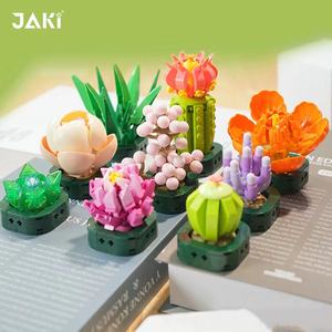 MOC Flower Bouquet Suculenta Maceta Construcción Ciudad DIY Decoración del hogar Ladrillos Juguetes Compatible Brickhead Building Blocks Set - Product Image 2