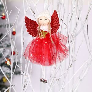 Customizable Size High Quality Winter Mesh Plush Angel Hat Pendant Handmade Waterproof Eco-friendly 3-Color Christmas Tree - Product Image 4