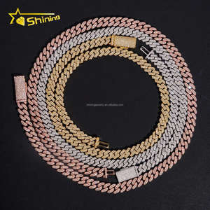 Cadena y Pulsera Cubana Miami con Incrustaciones de Piedras de Moissanita VVS de 8mm y 2 Filas, Certificado GRA, Plata S925, Gran Venta - Product Image 4