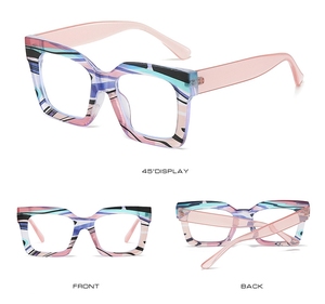 2024 nuovo modello di colore grande cornice quadrata anti-blu <span class=keywords><strong>occhiali</strong></span> piatti chiari strada tiro faccia <span class=keywords><strong>occhiali</strong></span> <span class=keywords><strong>sottili</strong></span> - Product Image 2