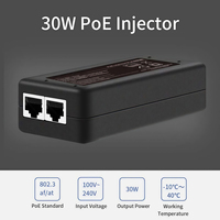 Inyector POE Pasivo de 24V 48V 56V, Fuente de Alimentación por Ethernet, Adaptador de Corriente CA/CC de 30W para Cámaras CCTV / Seguridad / IP POE