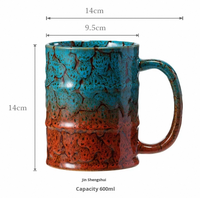 Tasses à vin en céramique modernes de 12 oz, forme baril d'huile, avec logo personnalisé gravé, idéales pour les souvenirs de festivals arabes, mugs à bière émaillés au four