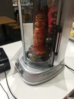 Barbecue rotatif automatique vertical de 21 L, forme ronde, idéal pour la maison