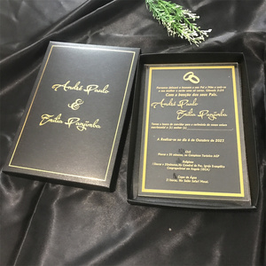 Invitations d'étiquettes de billets en acrylique de remerciement personnalisées Cartes de mariage Carte d'<span class=keywords><strong>invitation</strong></span> de mariage <span class=keywords><strong>avec</strong></span> boîte en papier - Product Image 4