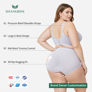 Ensembles <span class=keywords><strong>soutien</strong></span>-<span class=keywords><strong>gorge</strong></span> et culotte <span class=keywords><strong>grande</strong></span> <span class=keywords><strong>taille</strong></span>, sous-vêtements gainants à couvrance complète, ensembles <span class=keywords><strong>soutien</strong></span>-<span class=keywords><strong>gorge</strong></span> et culottes sans couture <span class=keywords><strong>grande</strong></span> <span class=keywords><strong>taille</strong></span> - Product Image 3