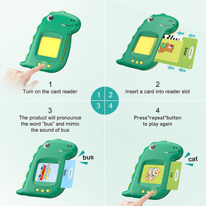 Kids Toddler Talking Flash Cards Talking Flash <strong>Dinosaur</strong> Cards Speech <strong>Therapy</strong> Toys Preschool Learning Educational Toys - Product Image 5