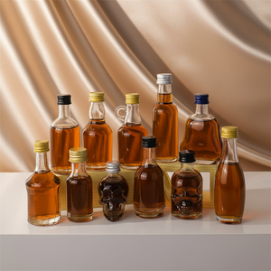 Botella de Vidrio Transparente Vacía de 50 ml para Licor, Alcohol y Vino, con Tapa de Rosca, para Personalizar con Serigrafía o Grabado, para Tequila y <span class=keywords><strong>Brandy</strong></span> - Product Image 1