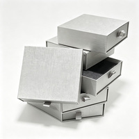 Boîte à bijoux coulissante en carton recyclable de luxe personnalisée, rigide, gaufrée, écologique, avec logo sur mesure, vente en gros