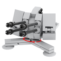 Juguetes Educativos de Construcción de Bloques de Ladrillos con Armas Militares Modernas de la Segunda Guerra Mundial, Cañones Antiaéreos de 28 mm, Obús Múltiple, MOC5066