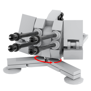 อาวุธทหารสมัยใหม่ในสงครามโลกครั้งที่ 2 ปืนต่อต้านอากาศยานขนาด 28 มม. ปืนใหญ่หลายลำ ชุดตัวต่อบล็อก ของเล่นเสริมพัฒนาการสำหรับเด็ก MOC5066 - Product Image 3