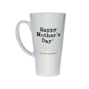 Custom Happy Mother's Day Latte Size Tall Ceramic Travel Mug Cup Coffee Tea Mug