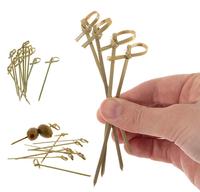 Wegwerp bamboe knoopspiesjes, natuurlijke bamboestokjes, BBQ grill spiesjes, satay spiesjes, fruit bamboe spiesjes, groothandel