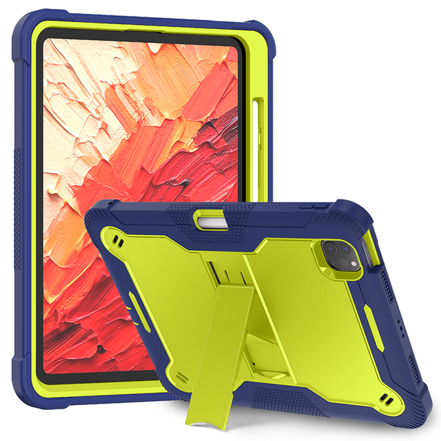Hot Sale for iPad Pro 2024 M4 11Inch Kickstand Tablet Cover Stand Pencil Holder Back Cover With Pen Tray