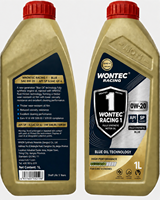 Aceite Sintético de Alto Rendimiento Moly-Titanium Anti-Friction Blue Oil Tech MOTI 0W-20, Grado Competición, Larga Duración