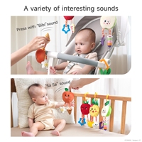 Tumama enfants doux fruits suspendus hochet ensemble bébé berceau et poussette jouets avec anneau de dentition siège de voiture en peluche suspendus bébé jouets