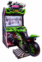 Machine de jeu d'arcade de course de motos à monnayeur, simulateur de moto GP pour centre de divertissement