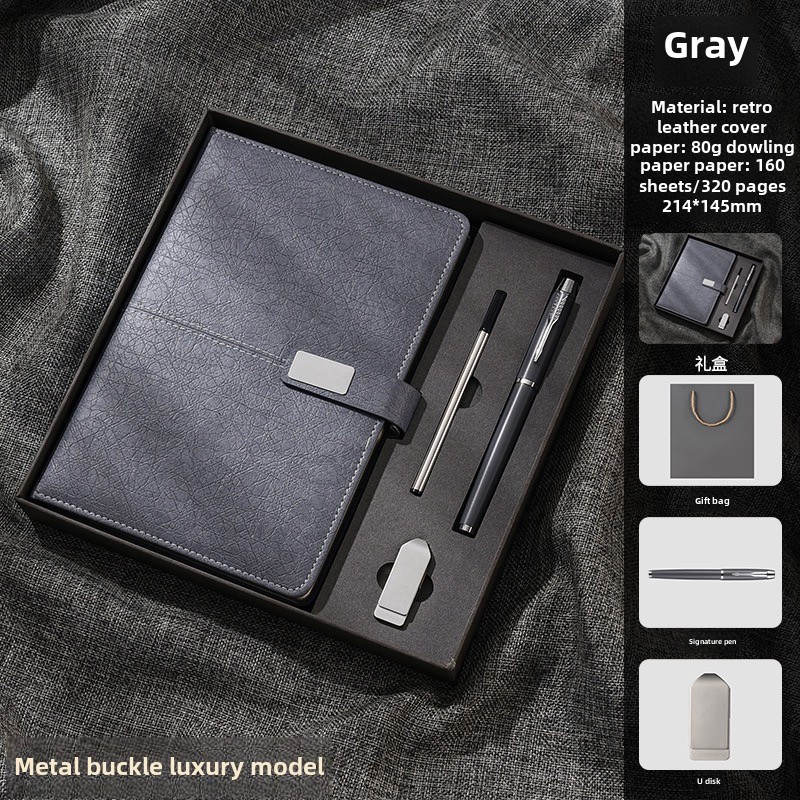 Gray 320 pages (buckle style) - Luxury gift box set