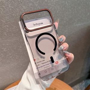 <b>Camera</b> Stand Bracket Magnetic Transparent Phone Case for <b>iPhone</b> 17 Air 16 15 14 Pro Max Wireless Charging Acrylic Protect <b>Cover</b> - Product Image 6