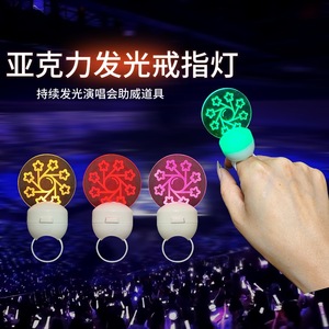 Anillo de luz LED acrílico mini para conciertos, fiestas, eventos, accesorios de animación, cuerpo de plástico con impresión de logotipo. - Product Image 4