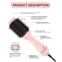 Ulelay Best Seller Brosse à air chaud 1000W avec peigne rotatif, sèche-cheveux ionique et styler pour usage extérieur et hôtelier