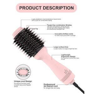 Ulelay Best Seller <span class=keywords><strong>Brosse</strong></span> à air chaud en une étape 1000W Sèche-cheveux ionique Styler avec peigne rotatif pour une utilisation en extérieur et en hôtel - Product Image 4