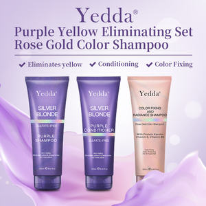 Set di shampoo viola da 260 ml molto venduto, illumina i <span class=keywords><strong>capelli</strong></span> <span class=keywords><strong>dorati</strong></span> e rimuove i toni giallastri, prezzo all'ingrosso di fabbrica - Product Image 1