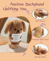 YUhongtoys Crochet teckel positif romantique coton peluche jouet anniversaire anniversaire ou cadeau de mariage pour les Couples