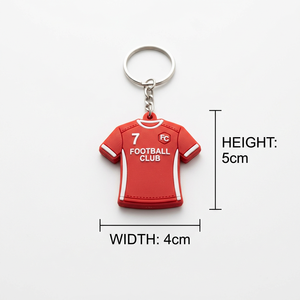 Porte-clés transfrontalier en jersey, pendentif moulé par injection en forme <span class=keywords><strong>de</strong></span> ballon <span class=keywords><strong>de</strong></span> football, article <span class=keywords><strong>de</strong></span> supporter, petit cadeau pour fixation sur sac - Product Image 2