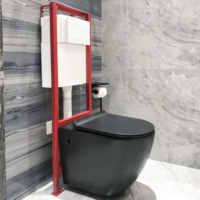 WC suspendu de haute qualité avec réservoir dissimulé à économie d'eau, cadre dissimulé, réservoir de toilette mural durable pour salle de bain