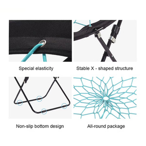 Sedia pieghevole portatile da Gaming e campeggio con sistema Bungee Bunjo struttura in acciaio flessibile capacità 2L per arrampicata e tour - Product Image 3