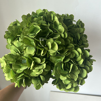 Bunga Hydrangea Hijau Tua, Centerpiece Hydrangea Hijau, Bunga Hydrangea Buatan Besar untuk Pesta Pernikahan