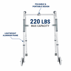 Andador de Movilidad Plegable Ligero y Portátil con Marco de Aluminio Ajustable Feiyang Medical FY912L para Adultos Mayores/Discapacitados, 220 lbs - Product Image 2