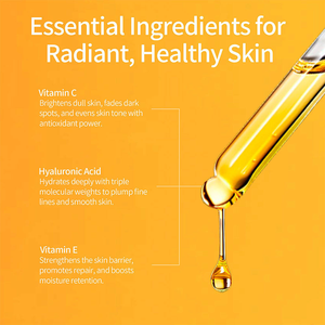 Siero Viso OEM/ODM con Etichetta Privata, Formula Anti-Età con Vitamina <span class=keywords><strong>C</strong></span>, Acido Ialuronico e Vitamina E - Product Image 2