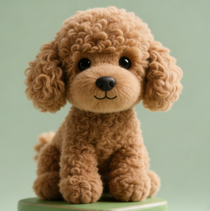 Peluche réaliste Caniche Brun, Chien en Peluche Doux avec Rembourrage en Coton pour Anniversaire d'Enfants, Soulagement de l'Anxiété et Compagnon Doux pour les Amoureux des Animaux - Product Image 2