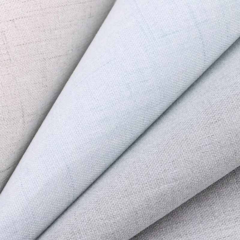 Ev tekstili için büyük kalite 100% karartma kumaşı gölgeleme perdeleri renkli keten perdeler