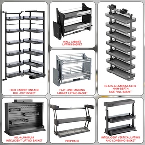 TIANYI Modern Stainless Steel Multi-Function <b>Kitchen</b> Cabinet <b>Pull</b>-<b>Out</b> Basket Organizer Storage Rack with <b>Drawer</b> Slide Rail - Product Image 2