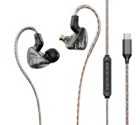 Universal Sports Headphones In-ear Wired Subwoofer Gaming Headset 3.5mm Type-C Interface Mobile Phone Computer Multimedia