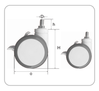 Roulettes médicales à frein pour lit médical et mobilier, design moderne, roulettes TPR pour chariot d'hôpital, prix usine