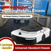 自动导行无轨二维码自主移动机器人 仓库无人AGV AMR底盘 带货架升降机构