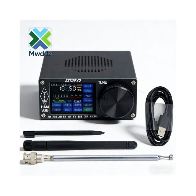 ATS25X2 Radio Receiver FM RDS AM LW MW SW SSB DSP Receiver with WIFI Antenna 2.4" Color Touch Screen