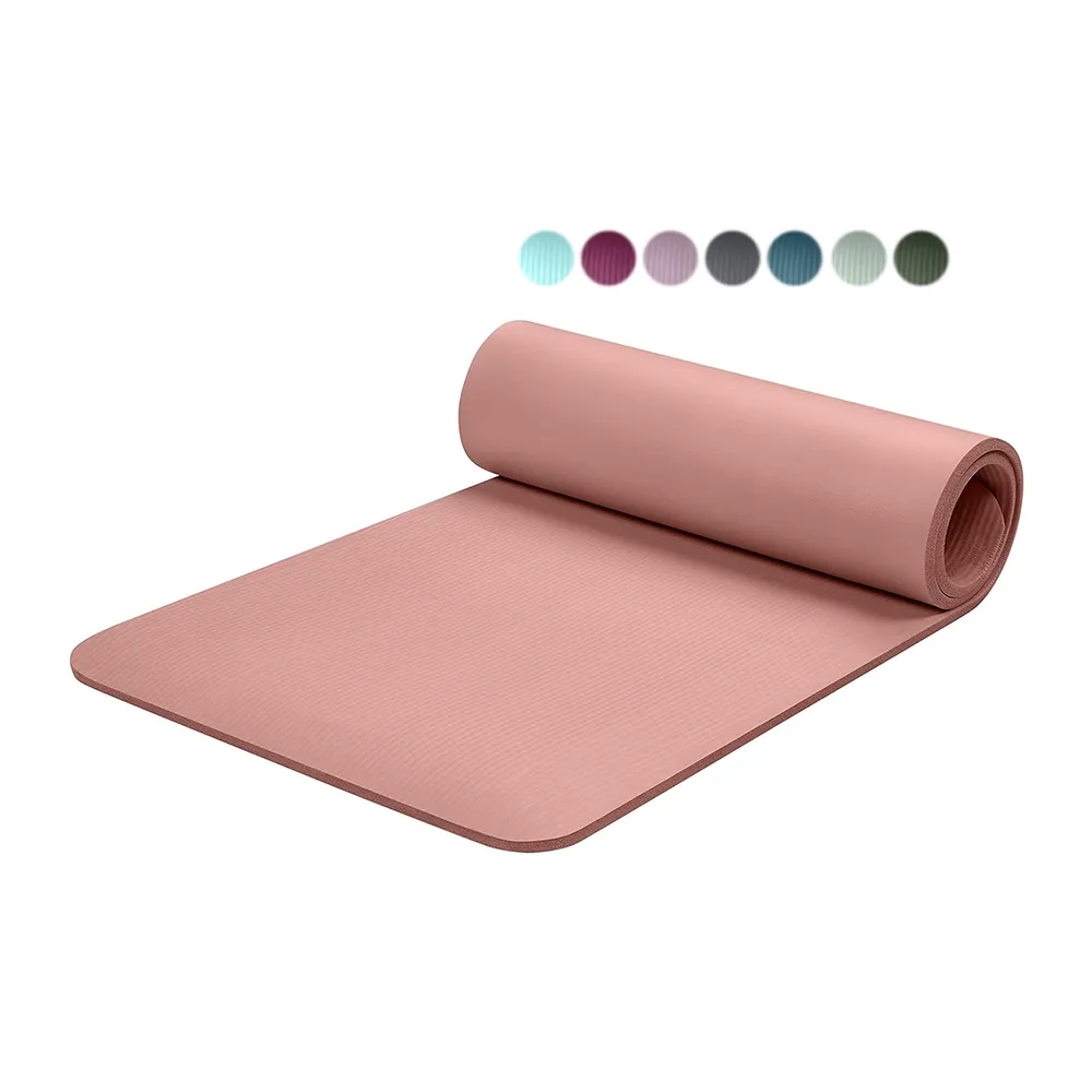 Logotipo personalizado de espuma de 183cm de espesor 8mm Yoga Mat correa de nailon antideslizante ejercicio Mat para Yoga Pilates estiramiento suelo Fitness entrenamiento