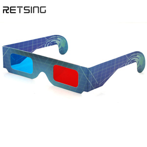 Grosir kacamata kertas merah biru Logo kustom untuk menonton film 3D - Product Image 2