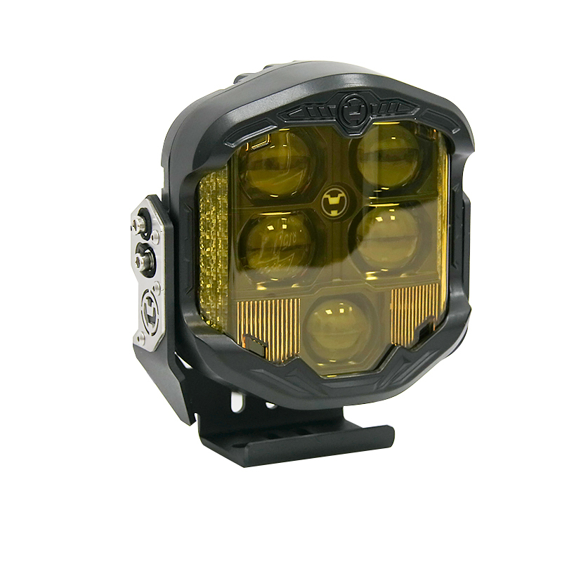 Auto Lighting System Combo Beam 95W Led Pod Lights With Yellow and White Color 12V 7inch Side Shooter Led Work Light